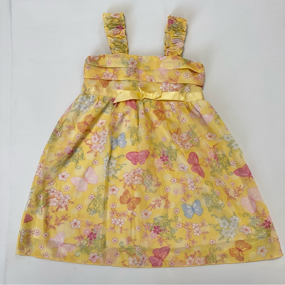 Cherokee Yellow and Pink Floral Dress